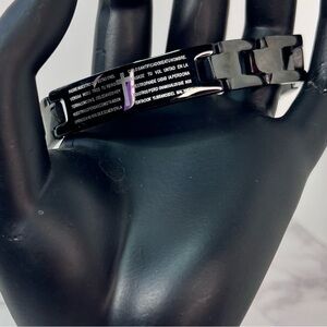 Stainless Steel Spanish Bracelet Lords Prayer Padre Nuestro